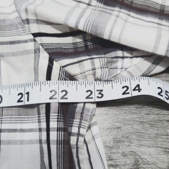 Beverly Hills Polo Club Black White Plaid Button Down Shirt Mens L - Picture 6 of 8